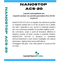 NANOSTOP ACS-20 liquido sigilla perdite Impianti Sanitari 1 - 5 LT