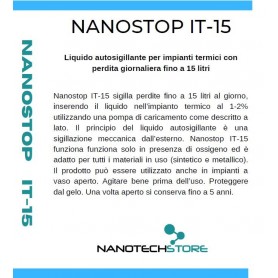 NANOSTOP IT-15 liquido sigilla perdite Impianti Termici fino a 15Lt/gg