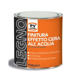 Finitura per Legno ad Effetto Cera all’Acqua, per Interni/Esterni, inodore 0,750 - 2,5 litri
